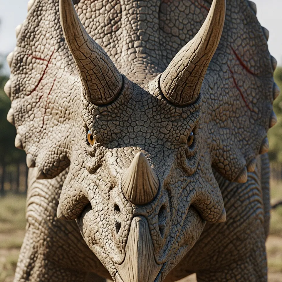 Das Nackenschild des Triceratops